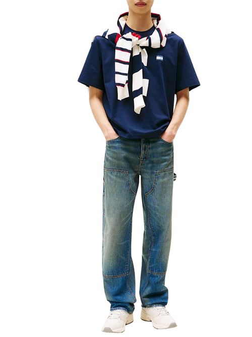 T-shirt blu in cotone Tommy Jeans | DM0DM21785C1G